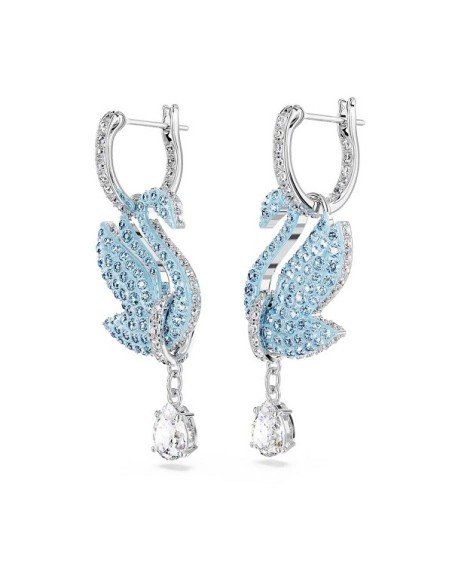 Swarovski Iconic Swan Anhänger-Ohrringe mit hellblauen Kristallen 5660593