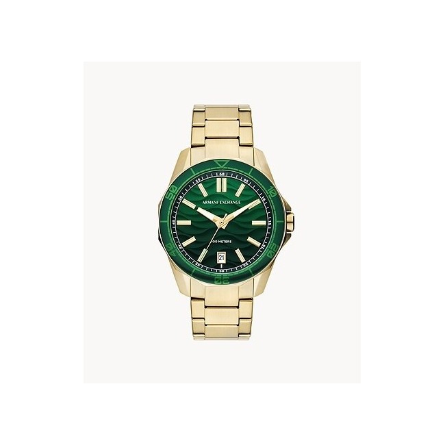Armani Exchange gold and green men's watch - AX1951