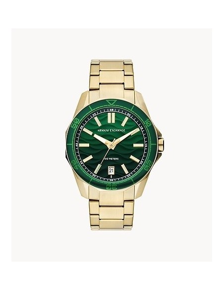 Armani Exchange gold and green men's watch - AX1951