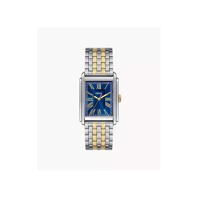 Fossil Carraway Blue Two Tone Steel Watch - FS6010