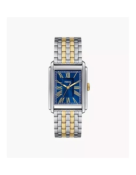 Fossil Carraway Blue Two Tone Steel Watch - FS6010
