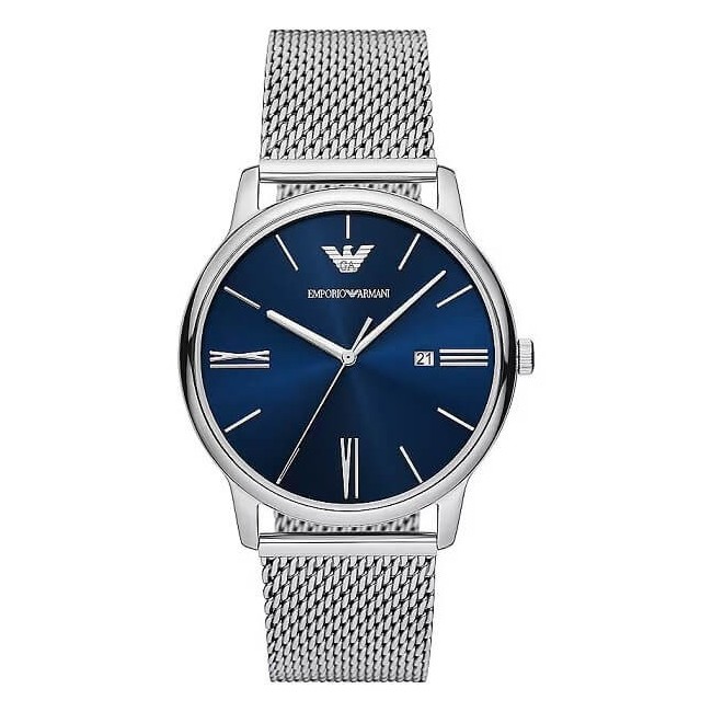Emporio Armani men's watch steel and blue AR11571