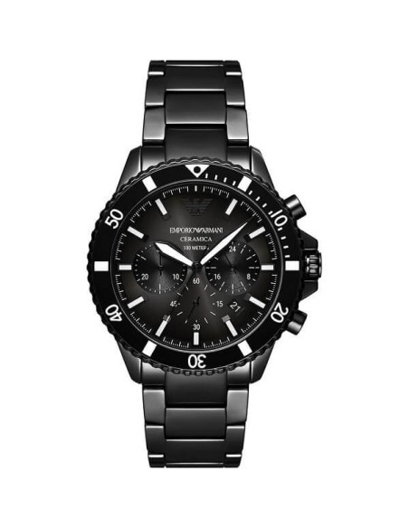 Emporio Armani black chrono ceramic men's watch - AR70010