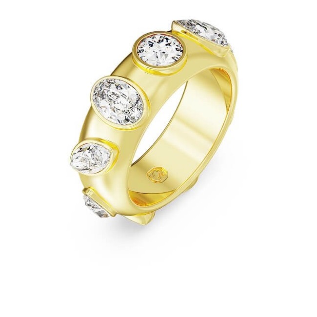 Anello Swarovski Dextera color oro e cristalli bianci 5665485