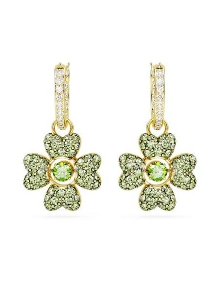 Swarovski Idyllia grüne vierblättrige Kleeblatt-Ohrringe – 5670664