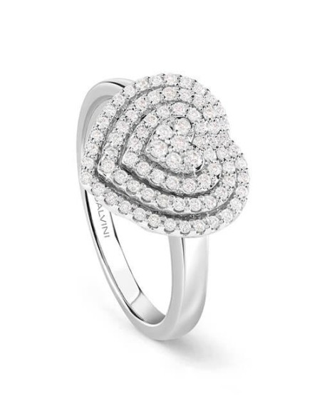 Salvini Bagliori Medium Heart Ring with Diamonds - 20091613