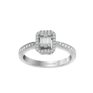 Anello Salvini Magia rettangolare con diamanti - 20085781