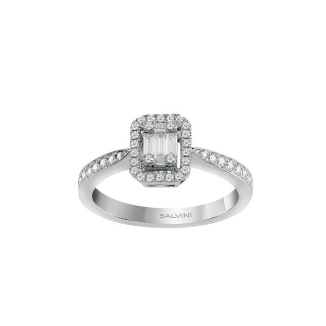 Salvini Magia rectangular ring with diamonds - 20085781