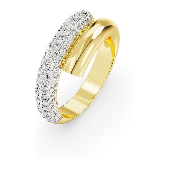 Golden Swarovski Dextera cocktail ring with pavè - 5668815