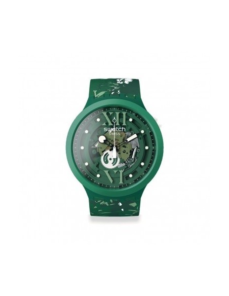 Swatch Camoflower Green Big Bold green watch SB05G104
