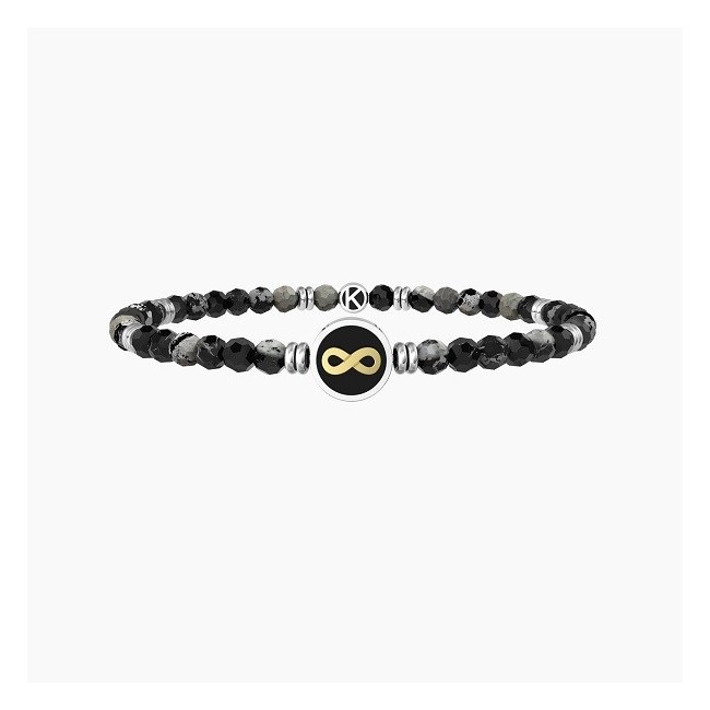 Bracciale Kidult Symbols infinito agata nera 732242