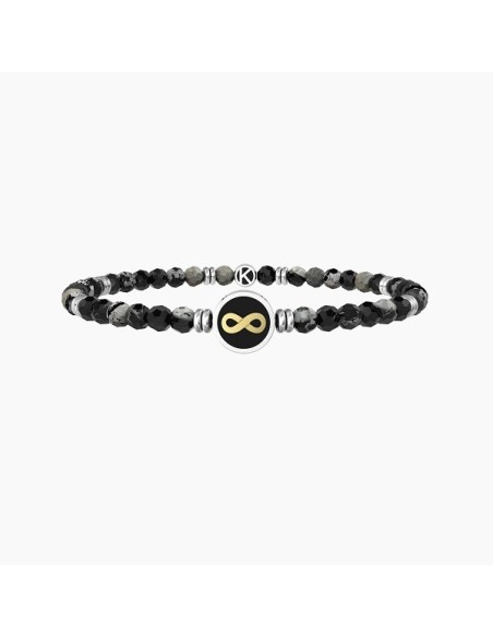 Bracciale Kidult Symbols infinito agata nera 732242