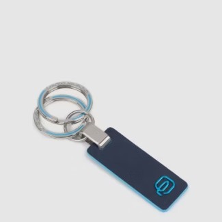 Piquadro Blue Square blue leather key ring PC3755B2/BLU2