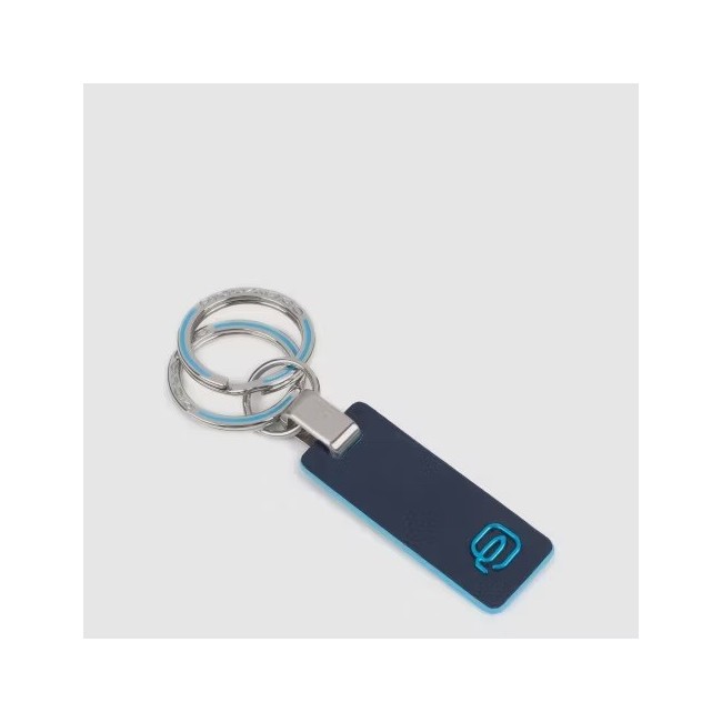 Piquadro Blue Square blue leather key ring PC3755B2/BLU2
