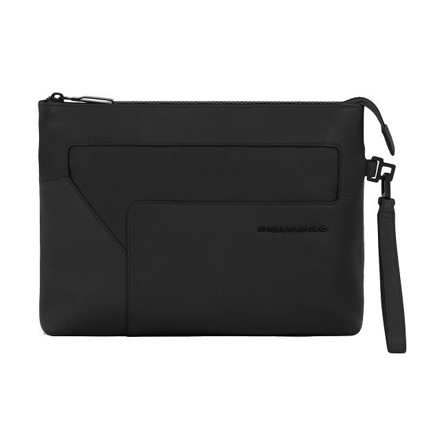 Piquadro Aye black leather clutch bag - AC6169W119R/N