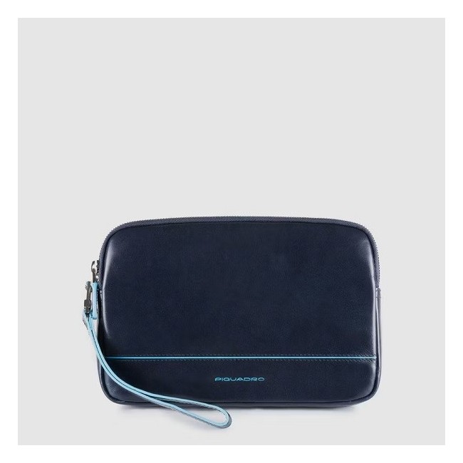 Pochette uomo Piquadro Blue Square in pelle blu - AC3944B2/BLU2