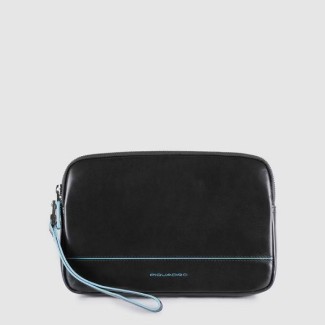 Pochette uomo Piquadro Blue Square in pelle nera AC3944B2/N