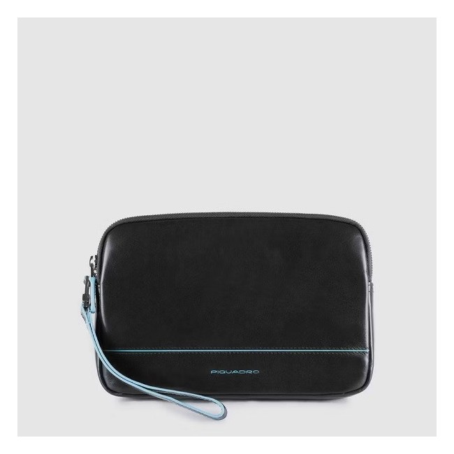 Piquadro Blue Square men's clutch bag in black leather AC3944B2/N