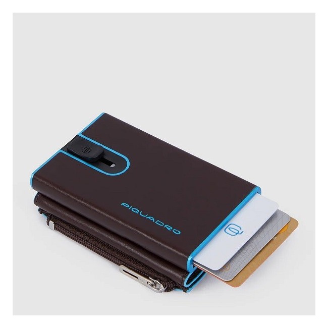 Piquadro Blue Square mahogany compact wallet - PP5585B2BLR/MO