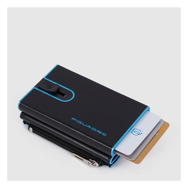 Piquadro Blue Square compact wallet black - PP5585B2BLR/N
