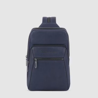 Blaue Piquadro Rhino-Umhängetasche aus Leder – CA6247W118/BLU