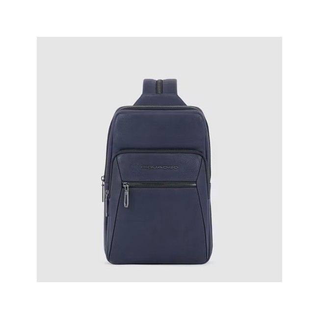 Blaue Piquadro Rhino-Umhängetasche aus Leder – CA6247W118/BLU