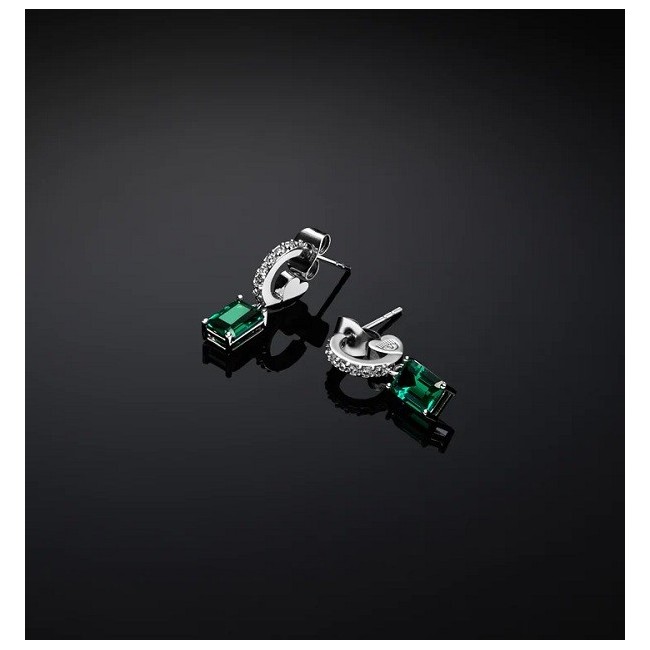 Chiara Ferragni Emerald green circle pendant earrings J19AWJ16