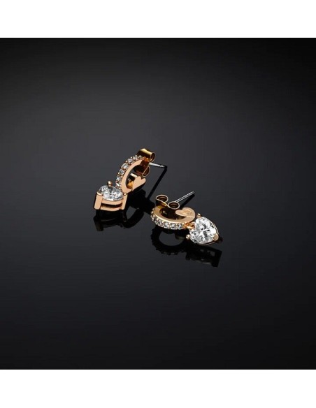 Chiara Ferragni First Love circle earrings and golden pendant J19AWJ10