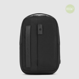 Piquadro Backpack in black fabric x14 inches - CA6232P16S2/N