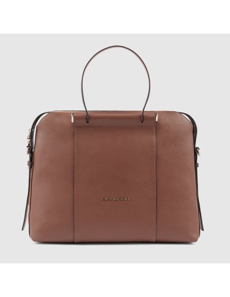 Brown Piquadro Circle leather briefcase - CA4577W92/MAR