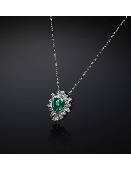 Collana Chiara Ferragni Emerald pendente verde cuore J19AWJ02