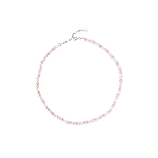 Elastic Mimì necklace with Multicolor pearls - C0M028A4
