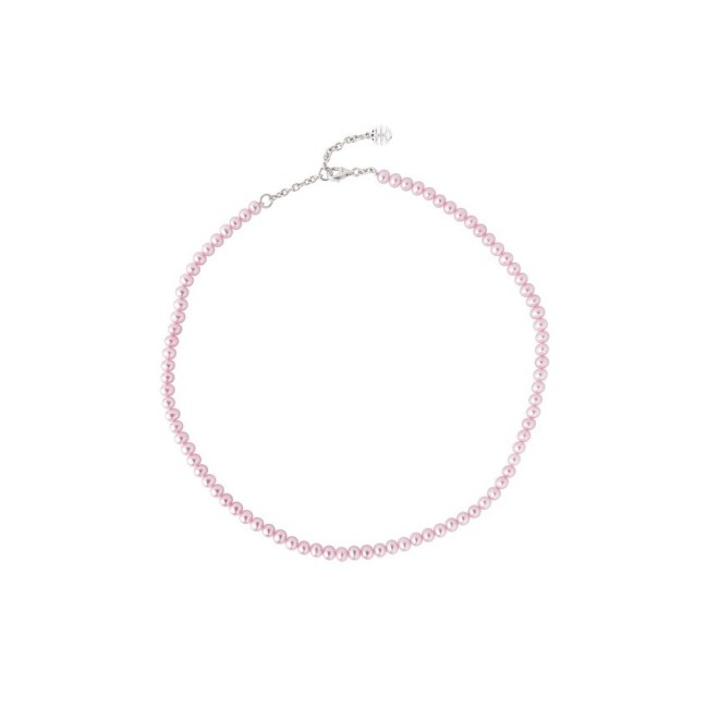 Elastische Mimì-Halskette mit lila Perlen – C0M028A3