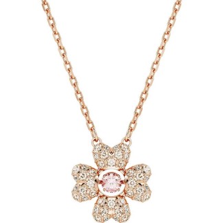 Swarovski Idyllia pink four-leaf clover necklace - 5674211