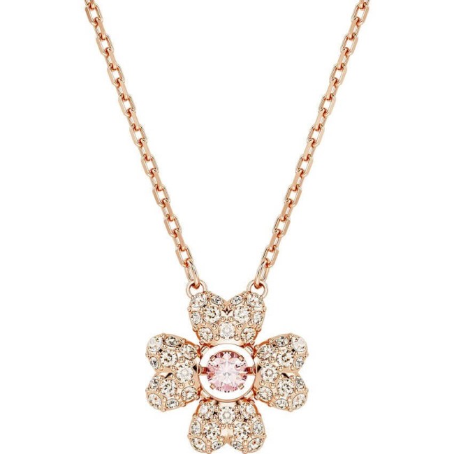 Swarovski Idyllia pink four-leaf clover necklace - 5674211