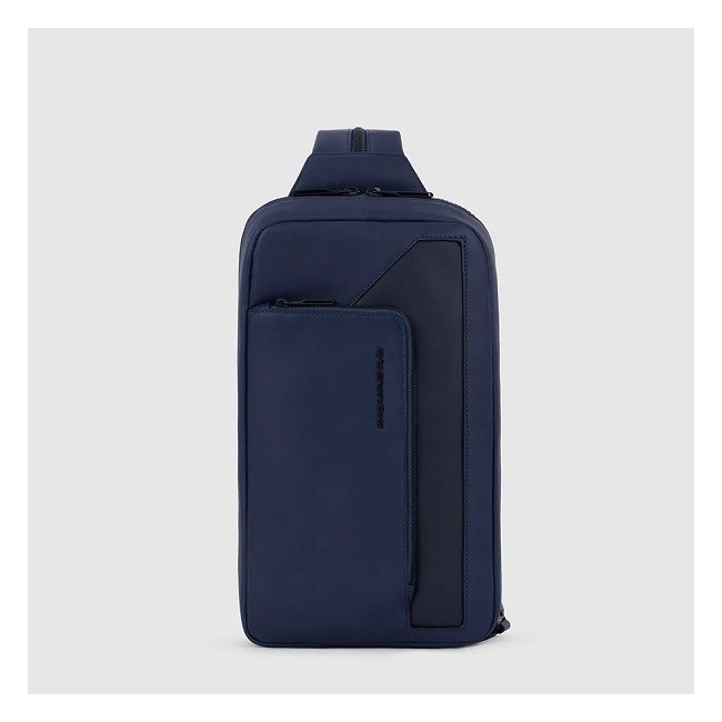 Monospalla a zaino Piquadro blu in pelle - CA6205W119/BLU