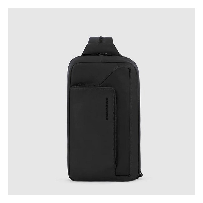 Piquadro One-Shoulder-Rucksack aus schwarzem Leder – CA6205W119/N