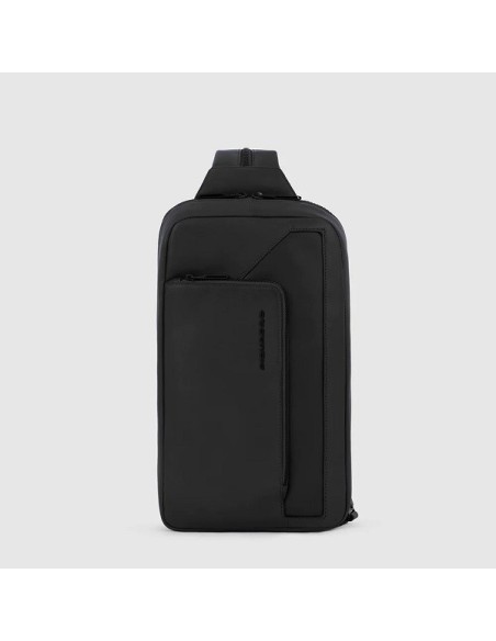 Piquadro One-Shoulder-Rucksack aus schwarzem Leder – CA6205W119/N