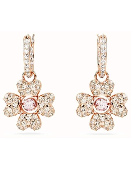 Swarovski Idyllia rosa vierblättrige Kleeblatt-Ohrringe – 5674212