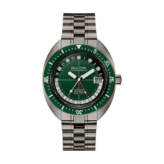 Orologio Bulova Oceanographer Archive verde -  96B415