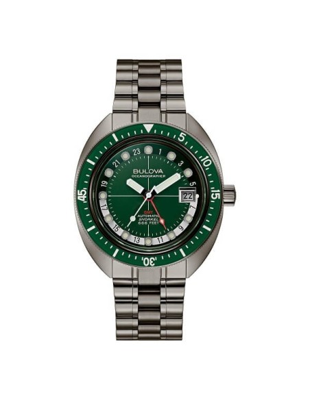 Orologio Bulova Oceanographer Archive verde -  96B415