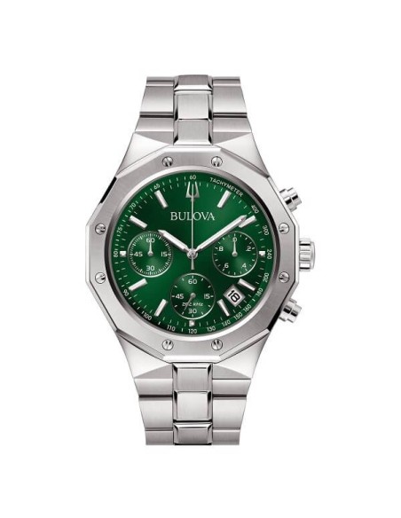 Orologio Bulova Octagon Chrono verde acciaio -  96B409