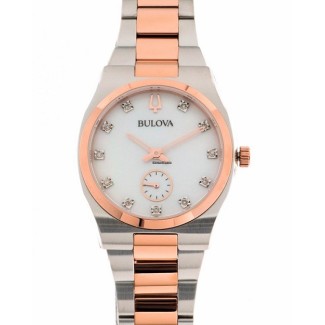 Bulova Surveyor Lady zweifarbige Perlmuttuhr – 98P221