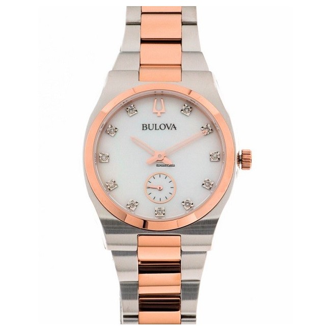 Bulova Surveyor Lady two-tone mother-of-pearl watch - 98P221