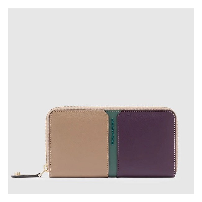 Piquadro Ray rosa und lila Damenbrieftasche PD1515S126R/ROVI