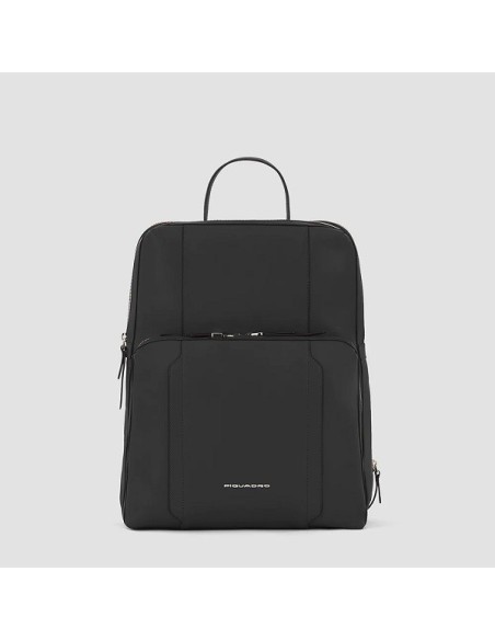 Piquadro Circle erweiterbarer Lederrucksack schwarz - CA6216W92/N