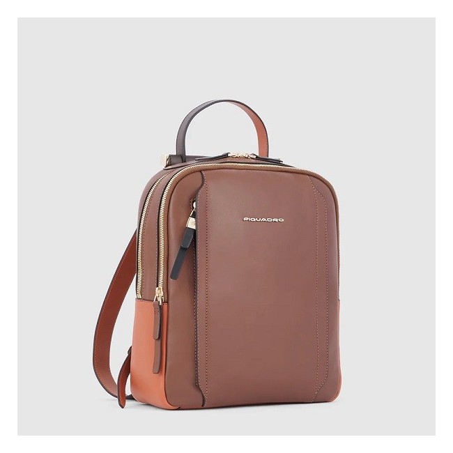 Small leather backpack Piquadro Circle tan - CA5566W92/MAR