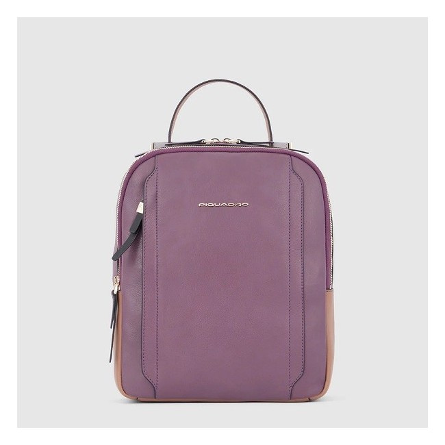 Kleiner lila Piquadro Circle Lederrucksack – CA5566W92/VICU