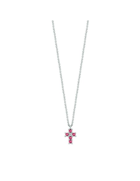 Collana Bliss Jasmine Croce con Rubini e Diamante 20101468