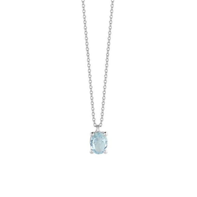 Bliss Stephanie Necklace with Aquamarine - 20093004